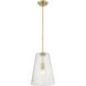 Saben 1 Light 11 inch Vintage Brass Indoor Pendant Ceiling Light